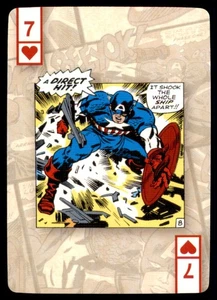 Tarjetas de póquer 2013 "A Direct Hit" cómic inglés #7 de corazones - Imagen 1 de 2