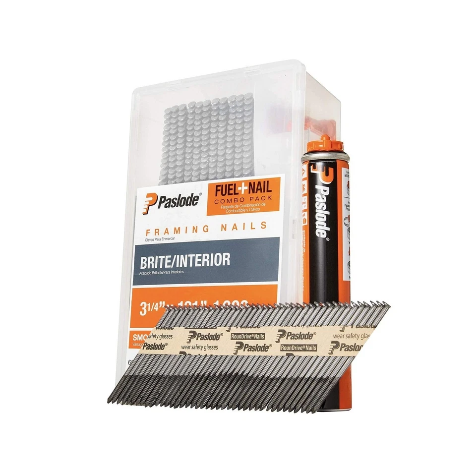 Paslode, paquete de clavos y combustible para enmarcar, 650535, calibre 3 1/4 pulgadas x .131, liso... Foto 1 de 4