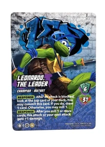 Leonardo, El Líder 6/186 Tortugas Ninja Adolescentes Mutantes Raro - Imagen 1 de 2