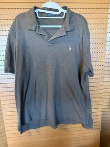 Polo Ralph Lauren Para hombres M Gris Medio Pima Tacto Suave Carne Poni Polo Camisa de Golf - Imagen 1 de 4