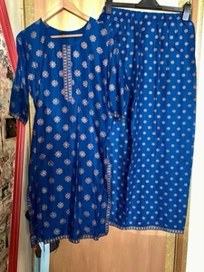 New Cotton Two piece Tunic Trouser Kurti Kurta Set Latest Casual Style 10-14 - Picture 1 of 16