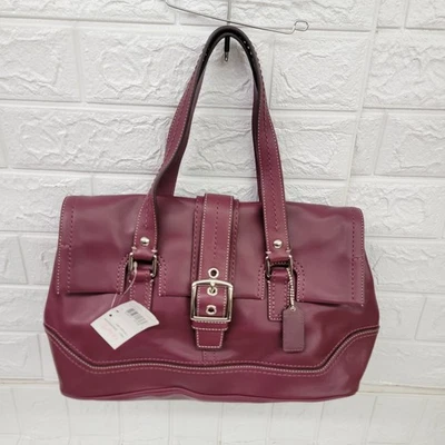 Bolsa de ombro vintage Coach Hamilton satchel couro baga alça dupla F12604 Y2K - Imagem 1 de 4