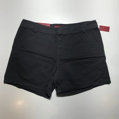 Nuevo con etiquetas Pantalones Cortos Merona Para Mujer 6 Rotos en Carbón Algodón Completo Sarga Chino 5" Entrepierna Foto 1 de 4