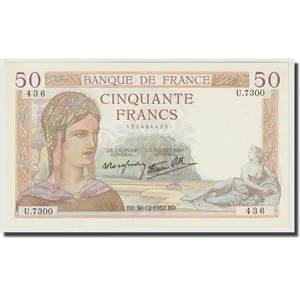 [#644464] Frankreich, 50 Francs, Cérès, 1937, 1937-12-30, UNZ-, Fayette:18.6, KM - Picture 1 of 2