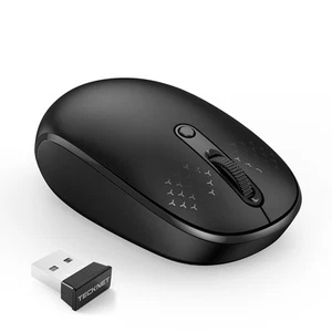 Wireless Mouse, 2.4G Quiet Computer Mouse with USB Receiver, 4 Buttons Portab... - Picture 1 of 7