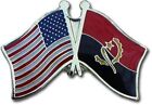 Wholesale Pack of 24 USA American Angola Friendship Flag Bike Hat Cap lapel Pin 