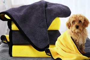Dog Bath Towel - Super Absorbent Microfiber Dog Towel for Small Dogs and Cats, Y - Picture 1 of 7