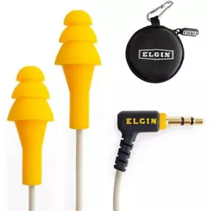 Elgin Ruckus Earplug Earbuds | OSHA Compliant Noise Reduction In-Ear Headphones - Picture 1 of 3