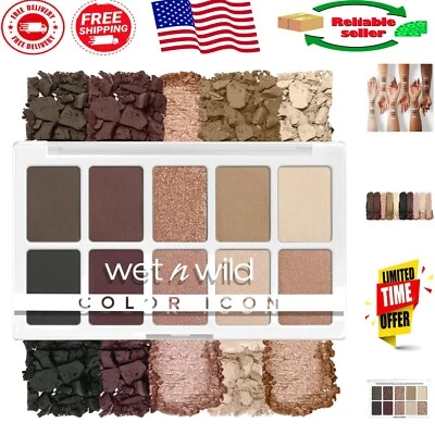 Elegante paleta de sombras de ojos marrón nude de 10 sartenes - ricos pigmentos y acabados metálicos Foto 1 de 4