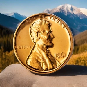 1961 Lincoln Memorial Cent Red Flashy Gem Proof FAST SHIPPING TODAY 2959 - Picture 1 of 4