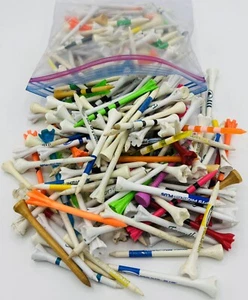 Bag of 225 USED Miscellaneous Golf Tees - Picture 1 of 5