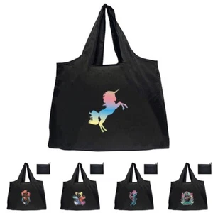 Color Large Women Foldable Reusable Shopping Bag Tote Handbag shoulder Bag - Picture 1 of 34
