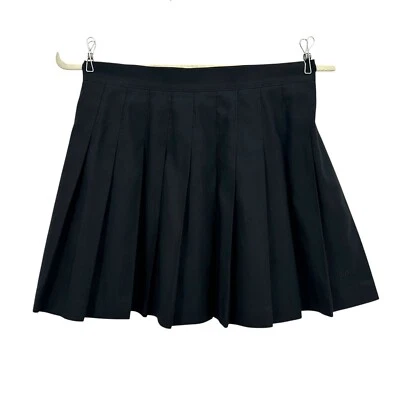 Vintage Prince Womens 8 Skirt Tennis Pleated Black Mini Button Activewear Golf - Image 1 of 4