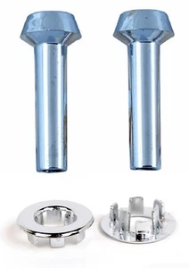 New! 1965 - 1966 Mustang door lock knobs and Grommets Chrome Set of 4 Free Ship - Picture 1 of 12