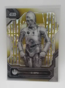 Topps Star Wars High Tek 2024 C-3PO Black & White Diffractor Gold 20/50 SP - Picture 1 of 2