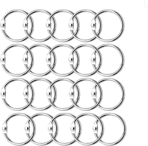 20mm Binder Ringe,20 Stück Heftringe Karteikarten Ring Ringbuch Ringe Loseblatt - Bild 1 von 7
