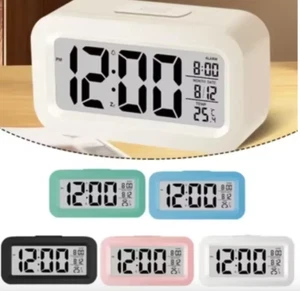✅ Sveglia Digitale da Comodino Orologio Datario Termometro Tavolo✅ NUOVO SVEGLIA - Foto 1 di 16