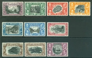 SG 114s-123s St Helena 1934 Centenary ½d to 10/- set of 10. Perforated 'speci... - Picture 1 of 2