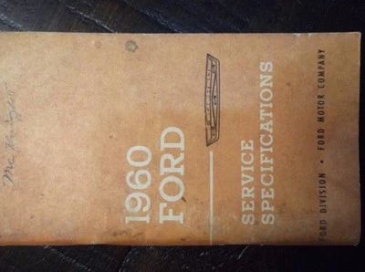 Ford 1960 vintage original especificaciones de servicio manual coche camión Thunderbird Foto 1 de 2