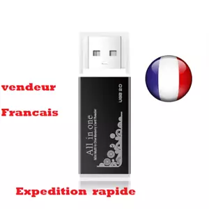 LECTEUR READER ADAPTATEUR USB MULTI CARTE MEMOIRE SD/SDHC/MMC/TFLASH/MICRO SD/MS - Foto 1 di 5