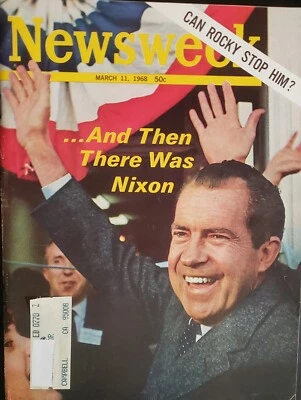 President Nixon NEWSWEEK Can He Be Stopped? March 1968 Magazine - AA3 Foto 1 de 4