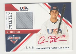 2020 Stars & Stripes SIGNATURES AUTOGRAPH RELIC ALEC BURLESON RC Rookie 162/368