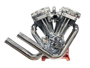 2 1/4 Upsweep Drag Pipes Harley Softail Heritage Fatboy 1986-2006 Chopper Twin C - Picture 1 of 19