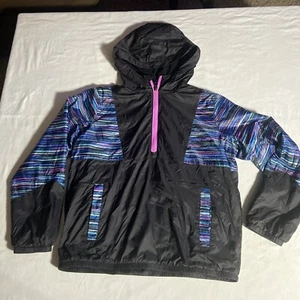 Lands End Girls Or Boys Half- Zip Pullover Rain Jacket Windbreaker Size M, NICE - Picture 1 of 6