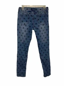 KARMA BLUE Womens Jeans in Polka Dot Blue Denim /Size 11 Jeans No 135 - Picture 1 of 9