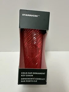Starbucks - 2024 Cold Cup Ornament Schlüsselanhänger - Rot [Swirl] - Bild 1 von 6