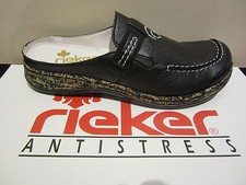 Rieker Mujer Zuecos Zapatilla Negro 46393 Nuevo