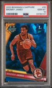 Bronny James 1st Bowman Chrome Blue Sapphire #95 PSA 10 GEM MINT RC Lakers - Bild 1 von 1