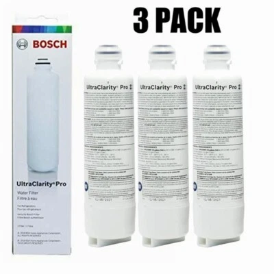 3 PACK Bosch Ultra Clarity Pro BORPLFTR50 Water Filter White #WFS200MF/WFS210MF - Image 1 of 2