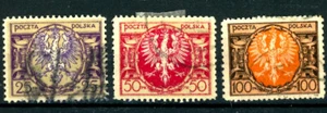 Polonia_1921 Mi.Nr. Águila escudo 171-173 - Imagen 1 de 1
