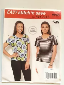 McCall's M9094 Misses' Tops Pullover Tops, U-Ausschnitt... Gr. XS-S-M-L-XL - Bild 1 von 3