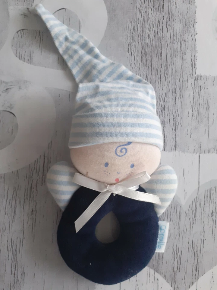 Doudou Hochet bleu marine corolle - Photo 1/1
