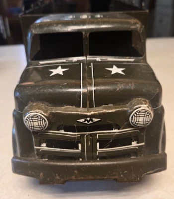 Vintage 1950s Marx Toys US Army Carrier Transport Truck 18.5"  Pressed Steel - Image 1 of 4