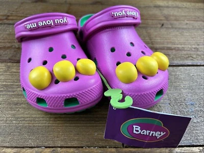 Zueco Crocs Niños Barney Clásico Edición Limitada Niños Grandes Talla J4 Nuevo Con Etiquetas Foto 1 de 4