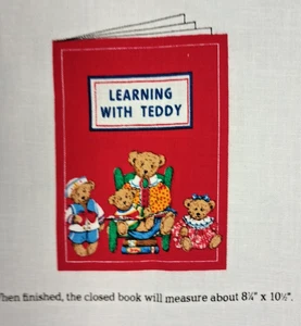 Learning With Teddy Book  Cut & Sew Fabric Panel New VIP Cranston - Picture 1 of 13