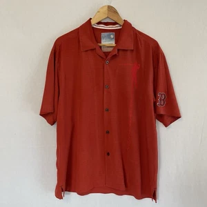 Tommy Bahama Herren Größe Large Boston Red Sox Baseball 100 % Seide Camp Hemd - Bild 1 von 6
