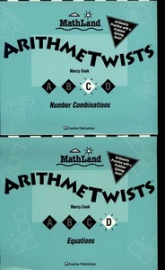 ARITHMETWIST Mathland  book "C" & "D" by Macy Cook * 1995 SC blank inside - Picture 1 of 6