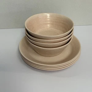 POTTERY BARN LARKIN OUTDOOR MELAMIN 8-TEILIGES SALATTELLER- UND SCHÜSSEL-SET ~ ROUGE - Bild 1 von 12