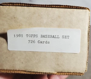 Topps Baseball 1981 set completo 1-726 scatola di distribuzione fresca quasi nuova-MT - Foto 1 di 4