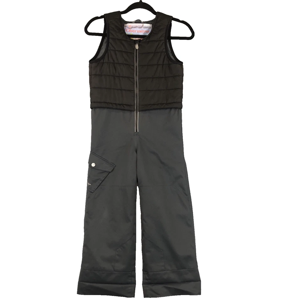 Mono Obermeyer I-Grow traje de nieve niños negro talla 6 ajustable Correas para el hombro/dobladillo Foto 1 de 4