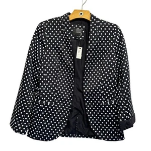 NWT The Limited Navy Polka Dot Blazer Small Career Capsule Wardrobe Old Money - Picture 1 of 11