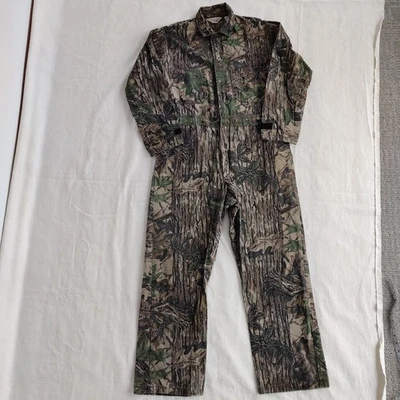 Vintage Walls Coveralls Mens M Realtree Camo Hunting Canvas Lightweight Made USA - Image 1 of 4