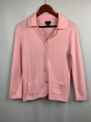 Suéter Cárdigan Tejido Rosa Evie Talla M Acrílico y Algodón Foto 1 de 4