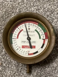 Vintage Gale Hall Pre-cis-ion Fuel Pump Gauge Untested or Steam Punk Collectible - Picture 1 of 10