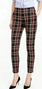 Women’s J. Crew Martie Ankle Pants Stewart Plaid Lined Wool Blend Sz 4 No Flaws - Picture 1 of 12