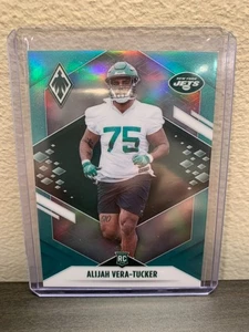 2021 Panini Phoenix Rookie Teal /150 Alijah Vera-Tucker #147 Rookie RC NY Jets - Picture 1 of 2